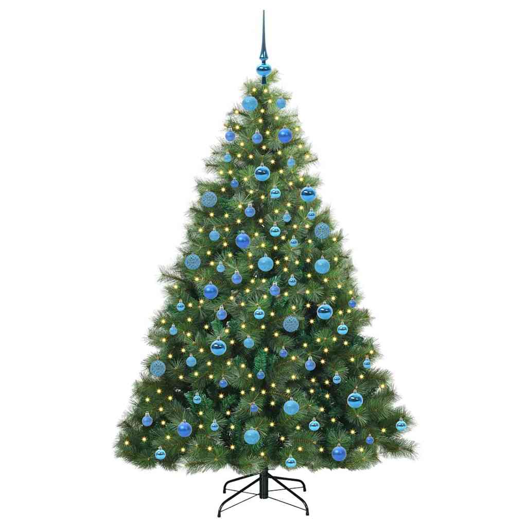 Árbol de Navidad - Árbol navideño artificial con 300 LED Verde 180 cm PE y PVC