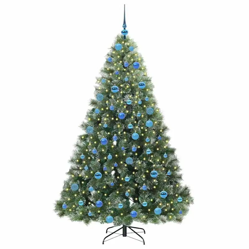 Árbol de Navidad - Árbol navideño artificial con 300 LED Verde 180 cm PE y PVC