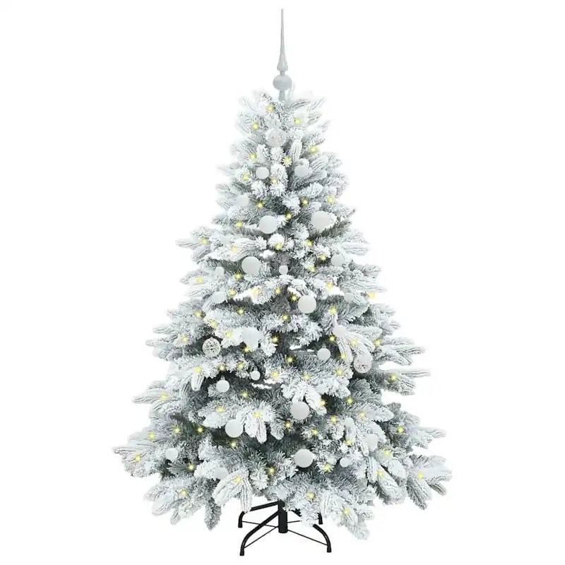 Árbol de Navidad - Árbol navideño artificial con 150 LED Verde 150 cm PE y PVC