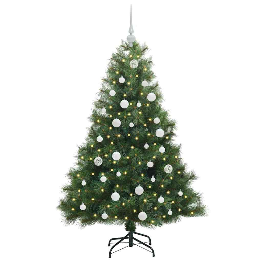 Árbol de Navidad - Árbol navideño artificial con 150 LED Verde 150 cm PE y PVC