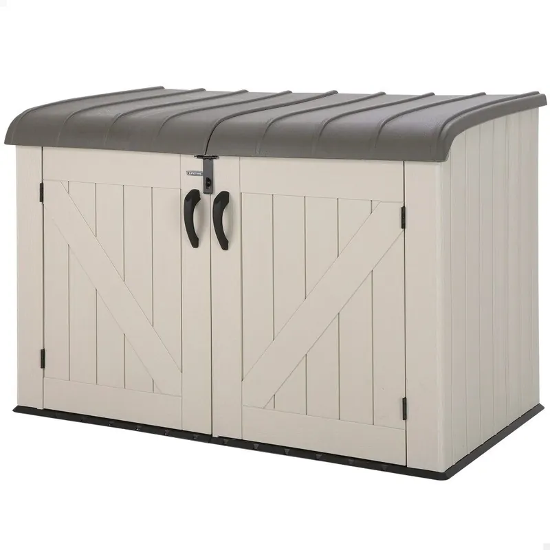 Arcón para exterior ultrarresistente Lifetime 190x106x131 cm uv100 - Jardín