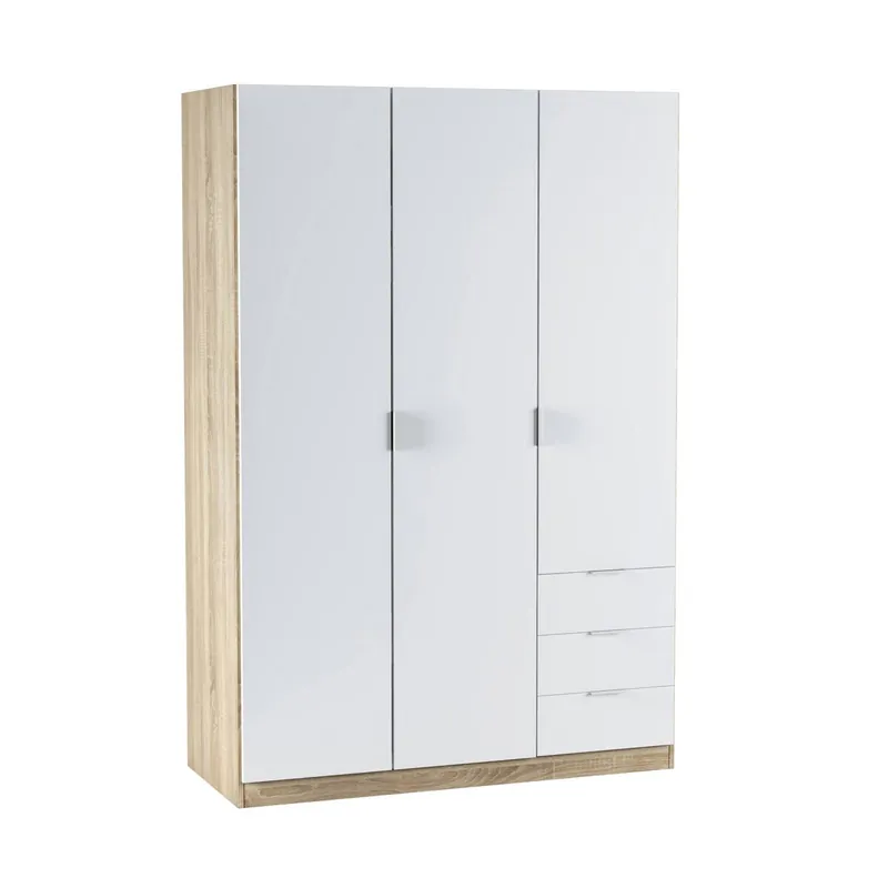 Armário de 3 portas com efeito madeira - Muebles