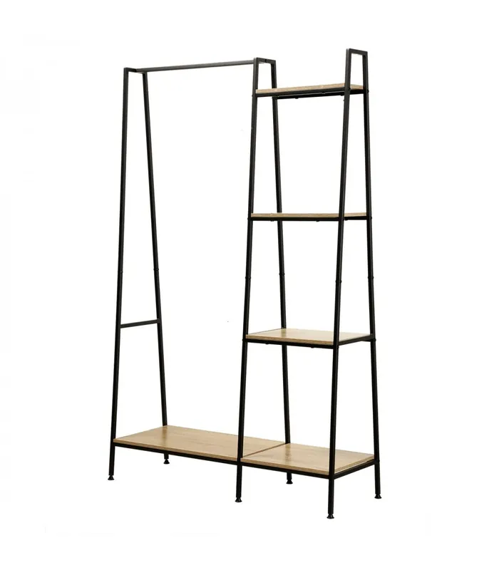 Armario abierto industrial con 1 estante inferior y 4 baldas - Muebles