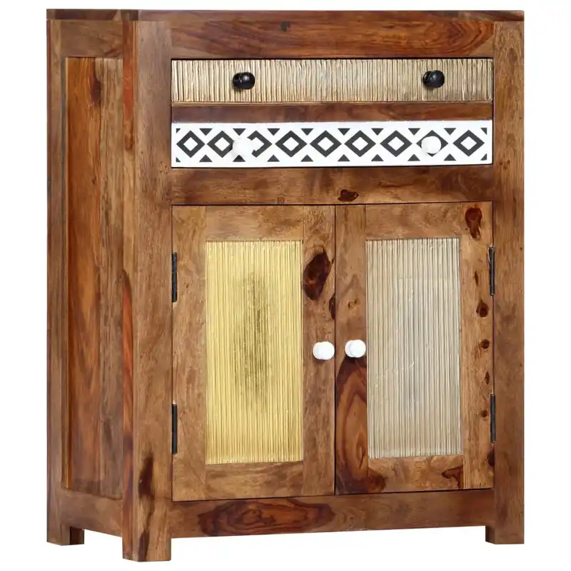 vidaXL Aparador de madera maciza de acacia 60x30x75 cm - Muebles