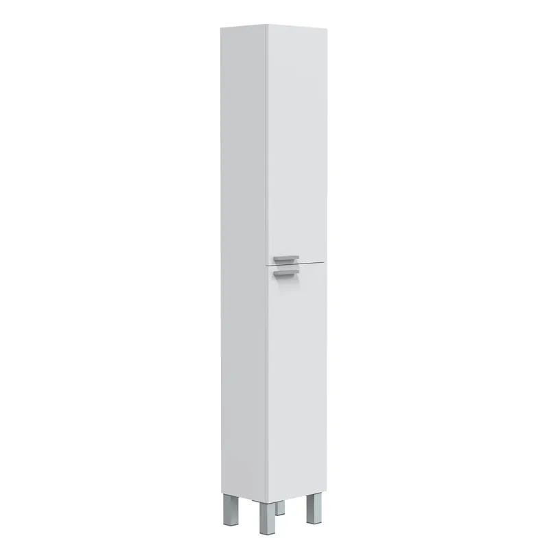 Armario baño Levis 2 puertas, Blanco brillo, 182 cm