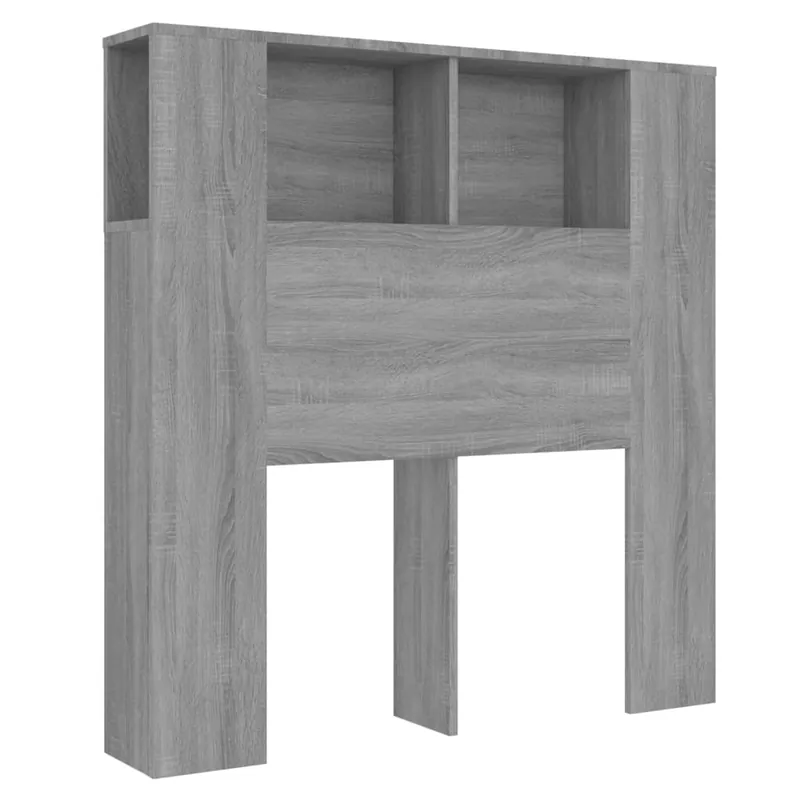 vidaXL Mueble cabecero roble ahumado 100x18,5x104,5 cm - Muebles
