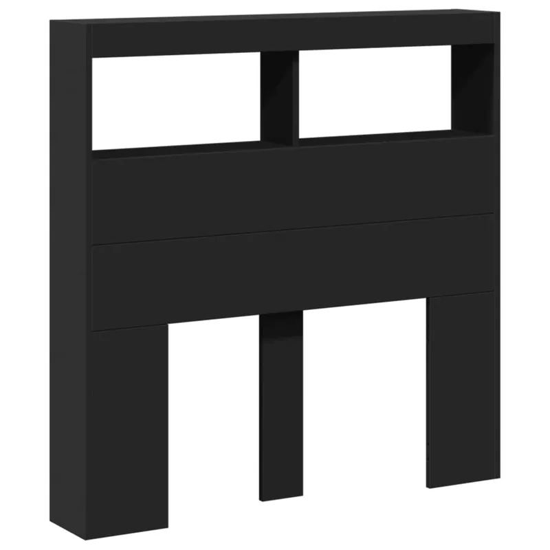 vidaXL Cabecero de cama con luz LED gris hormigón 100x17x102 cm - Muebles
