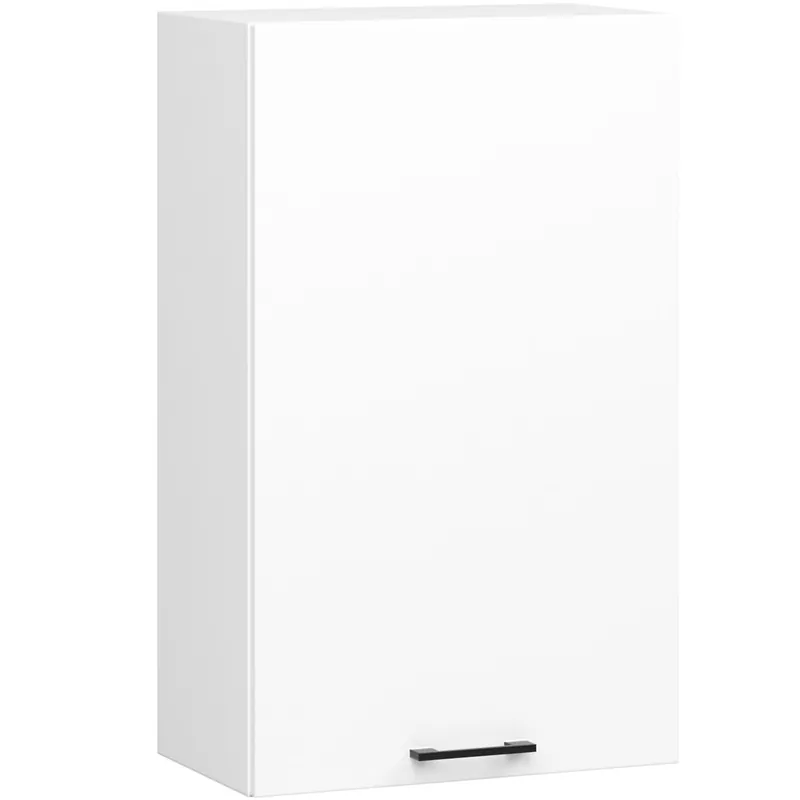Armario colgante de cocina alto AKORD OLIWIA Blanco 50 cm 1 puerta frente en color Gris Grafito 50x30x72 cm - Muebles