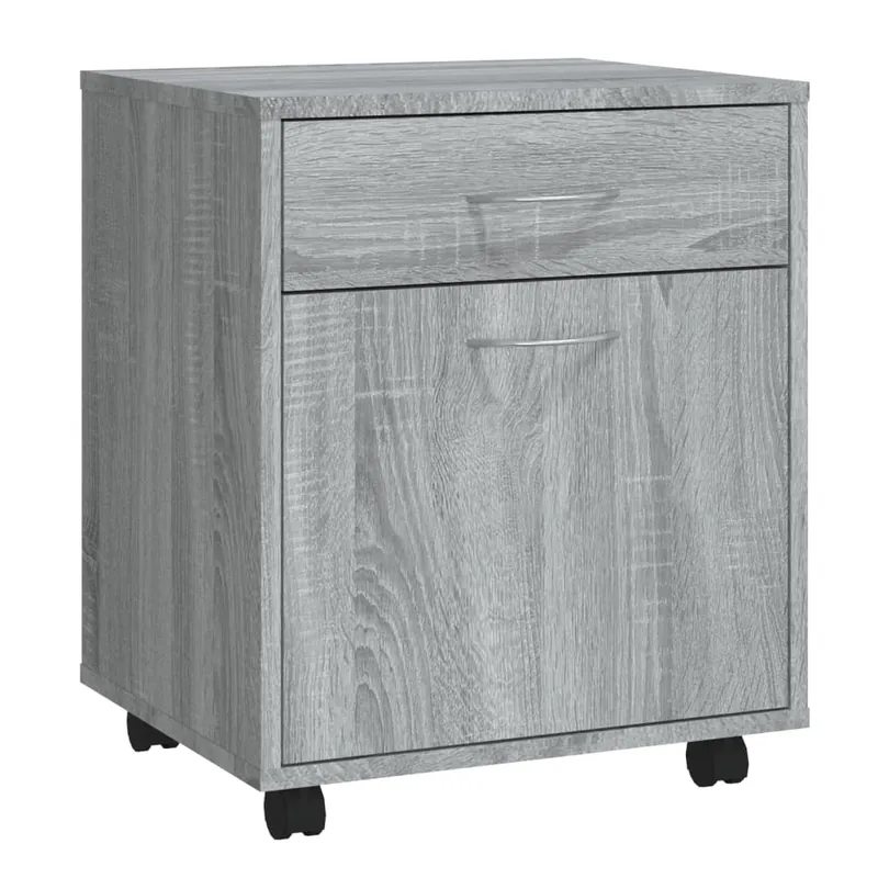 vidaXL Armario con ruedas madera de ingeniería negro 45x38x54 cm - Muebles