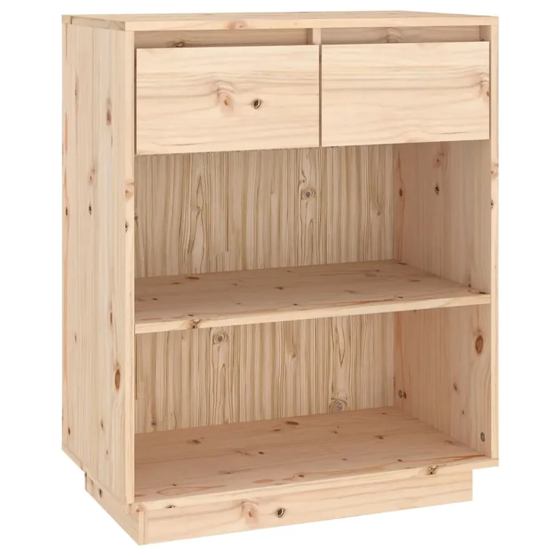 vidaXL Mesa consola de madera maciza de pino marrón miel 60x34x75 cm - Muebles