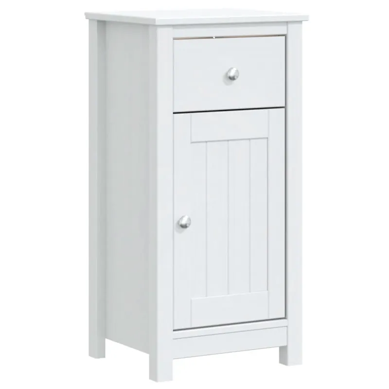 vidaXL Mueble de baño BERG madera maciza de pino negro 40x34x80 cm