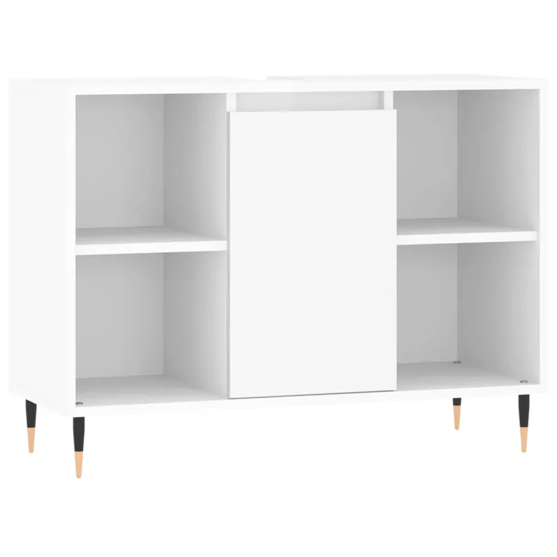 vidaXL Mueble de baño madera de ingeniería gris hormigón 80x33x60 cm