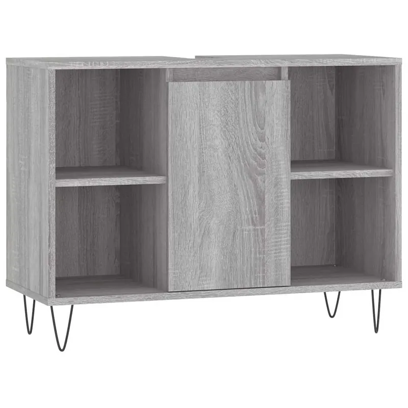 vidaXL Mueble de baño madera de ingeniería blanco brillo 80x33x60 cm