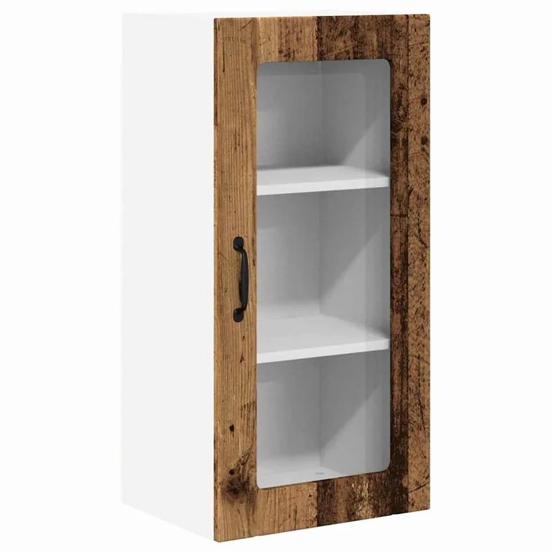 Armario de cocina de pared - Mueble cocina Gris Concreto 40 x 31 x 80 cm