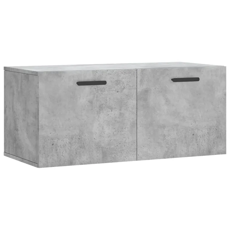 vidaXL Armario de pared madera ingeniería gris hormigón 80x36,5x35 cm - Muebles