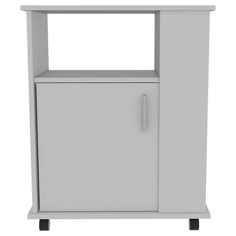 Armario inferiror Lower para microondas en melamina con gabinete y 4 estantes - Muebles