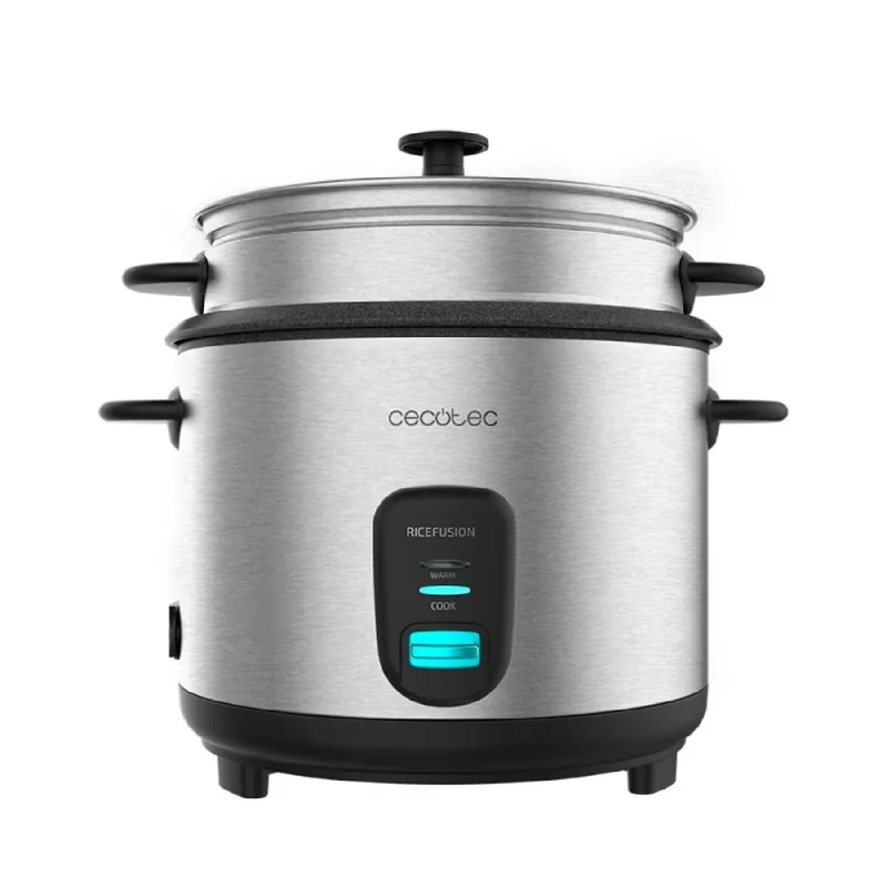 Arrocera eléctrica Cecotec RiceFusion 7000 Inox 700W 1,8L inox/negro - Electrodomésticos