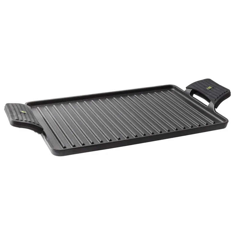 Asador Rectangular Grill de Hierro Fundido 43×23 cm con asas de silicona Xtra San Ignacio - Cocina