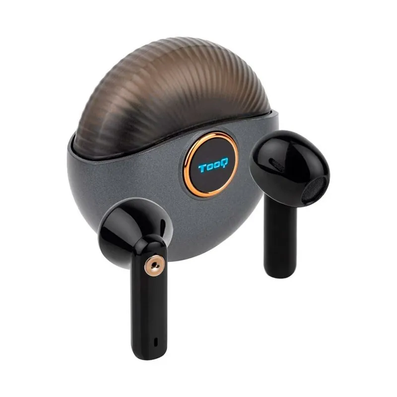 Auriculares inalámbricos TooQ Snail TQBWH-0060G con estuche de carga negro