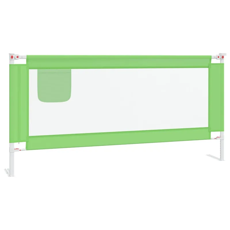 vidaXL Barandilla de seguridad cama de niño verde tela 140x25 cm - Bebé