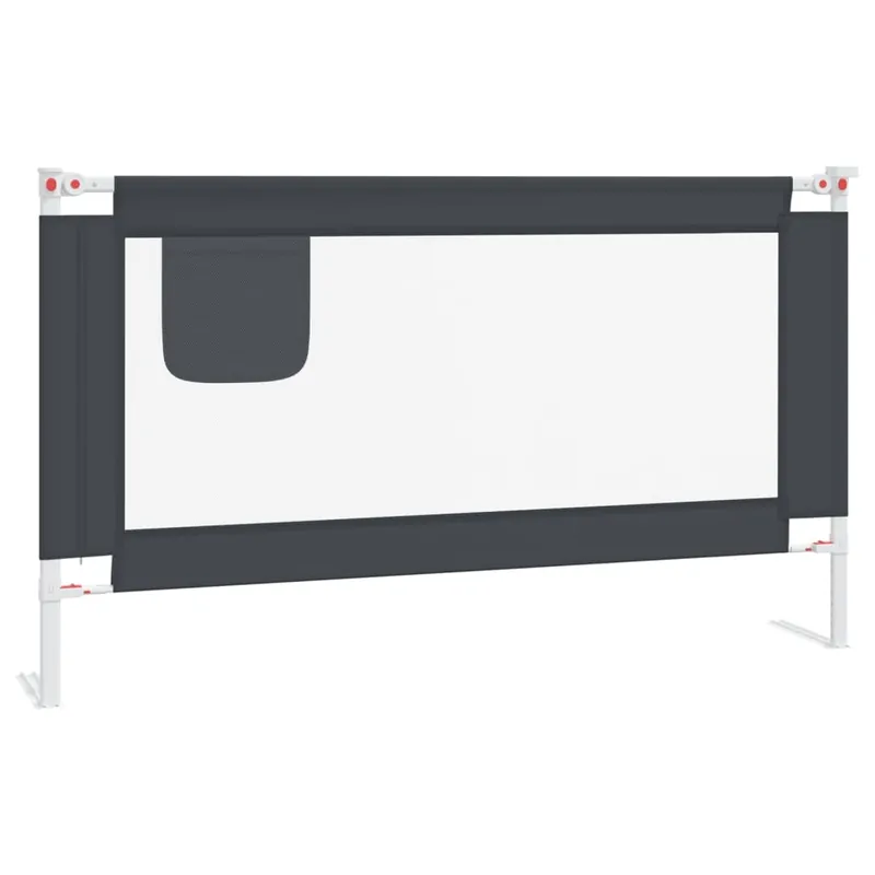 vidaXL Barandilla de seguridad cama de niño gris oscuro tela 160x25 cm - Bebé