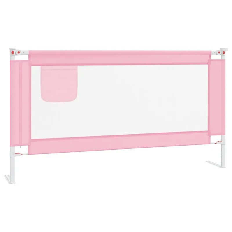 vidaXL Barandilla de seguridad cama de niño rosa tela 150x25 cm - Bebé