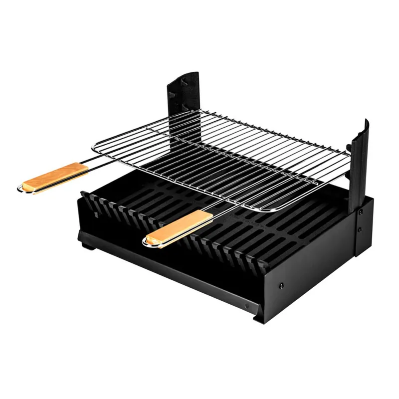 Barbacoa de carbón ajustable en 3 alturas GRILLOIR parrilla de pie - Jardín