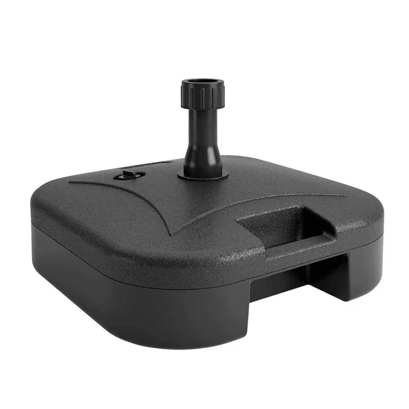 Base para sombrilla Aktive Garden forma cuadrada con asa 19kg negro 13x44x44 cm - Jardín