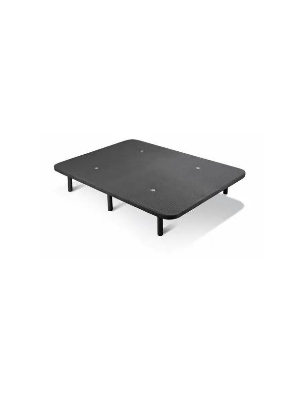 Base Tapizada Reforzada 3D con válvulas aireadoras y juego de 6 patas Color Gris - Descanso