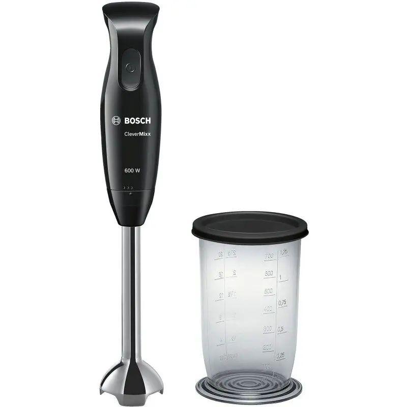 Batidora Bosch Msm-2610b 600w + Vaso 700ml Pie Acero Cuchillas Quatroblade
