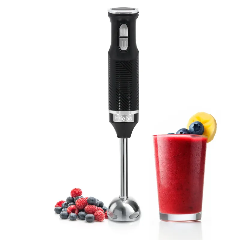 Briebe HB1173BLK Batidora de Mano Brazo Desmontable, Cuchillas de Corte en Acero Inoxidable Diseño Ergonómico, 600, Negro - Electrodomésticos