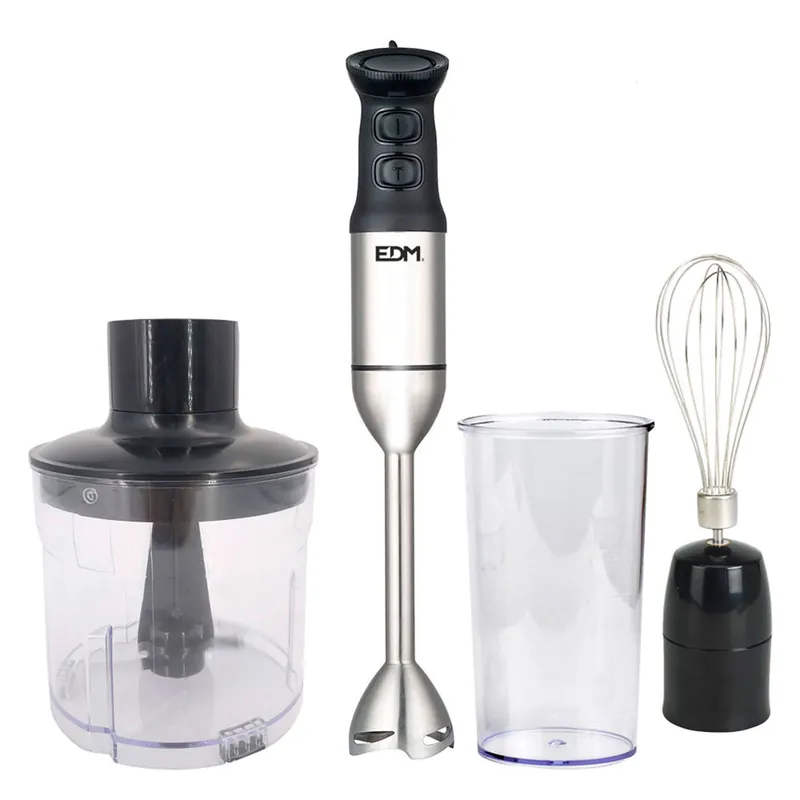 Batidora de mano EDM 1200W 2 niveles de potencia + accesorios inox - Electrodomésticos