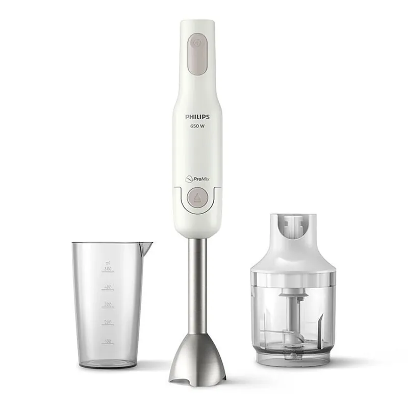 Batidora de mano Philips HR2535/00 ProMix 650W con accesorios blanco/inox - Electrodomésticos