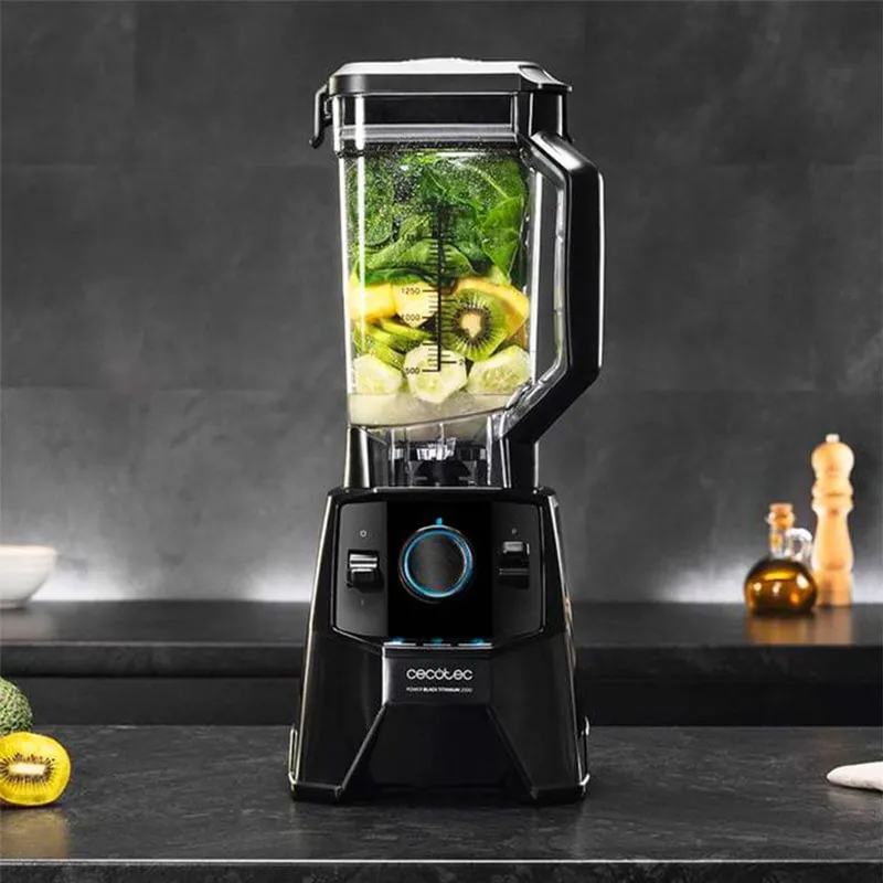 Batidora de vaso Cecotec Power Black Titanium 2000 Pro 2000W 32500 rpm negro - Electrodomésticos