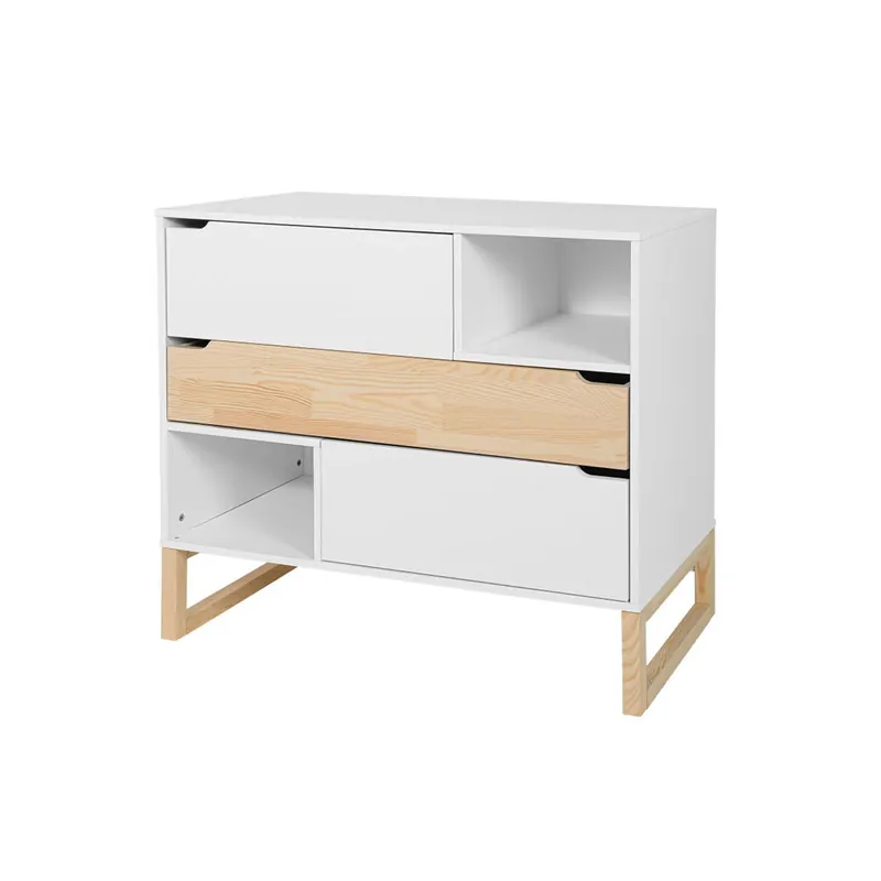 Baúl Bellamy Juliette 3 cajones Blanco y madera - Bebé
