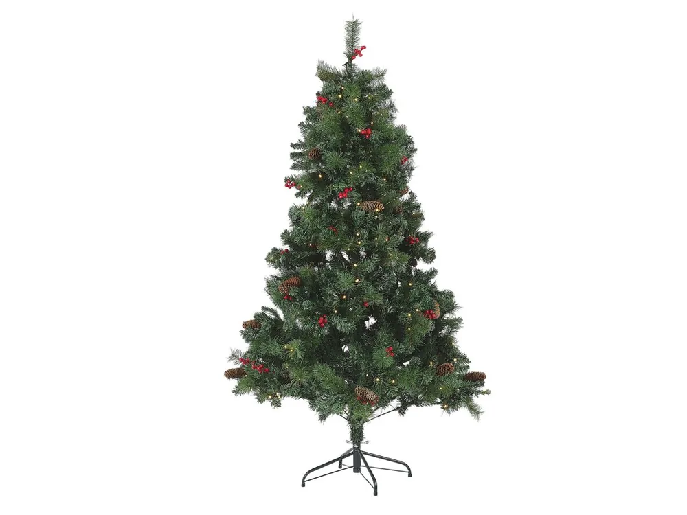 Árbol de Navidad LED JACINTO 180 cm Verde oscuro - Decoración