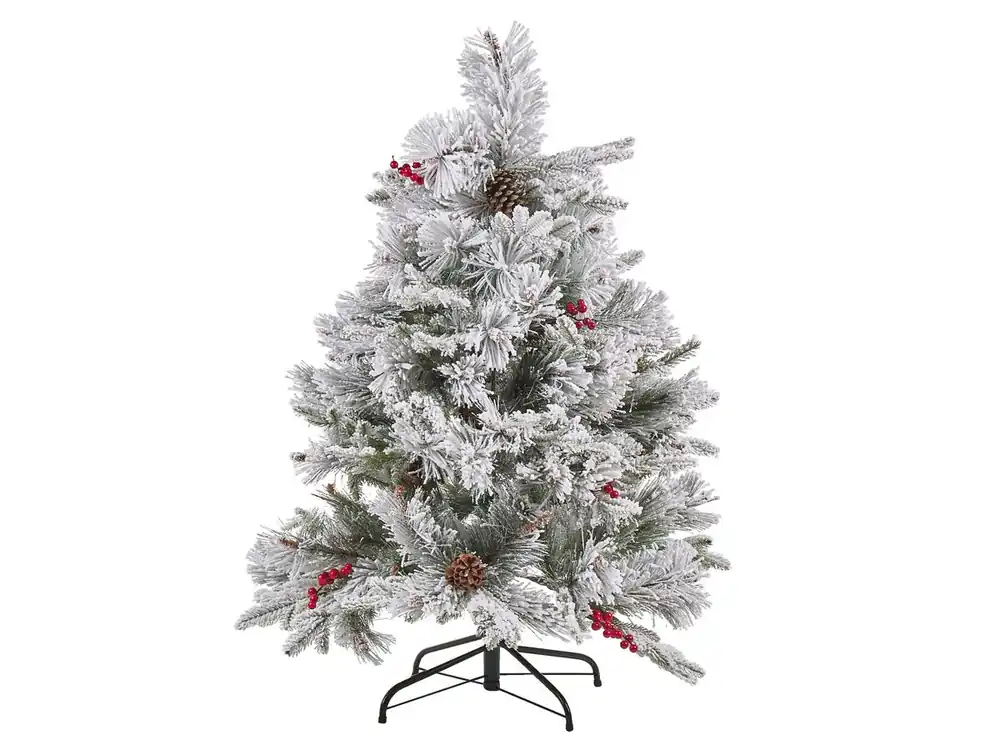 Árbol de Navidad nevado MASALA 120 cm Blanco - Decoración