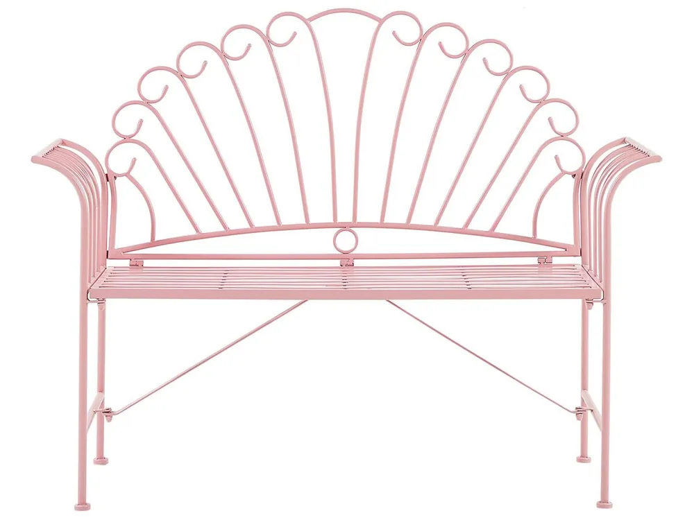 Banco de jardín CAVINIA 125 cm Metal Azul claro
