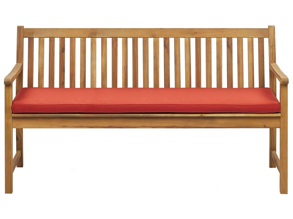 Banco de jardín con cojín VIVARA 160 cm Madera de acacia certificada Azul marino