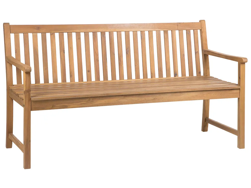 Banco de jardín VIVARA 160 cm Madera de acacia certificada Marrón claro