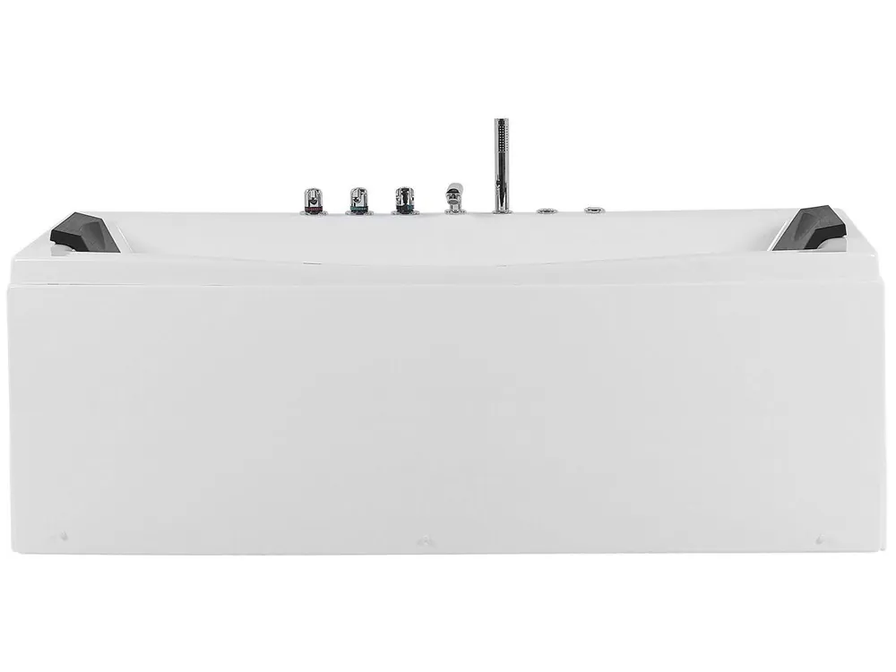 Bañera de hidromasaje LED esquinera MOOR 173 x 82 cm Blanco - Baño
