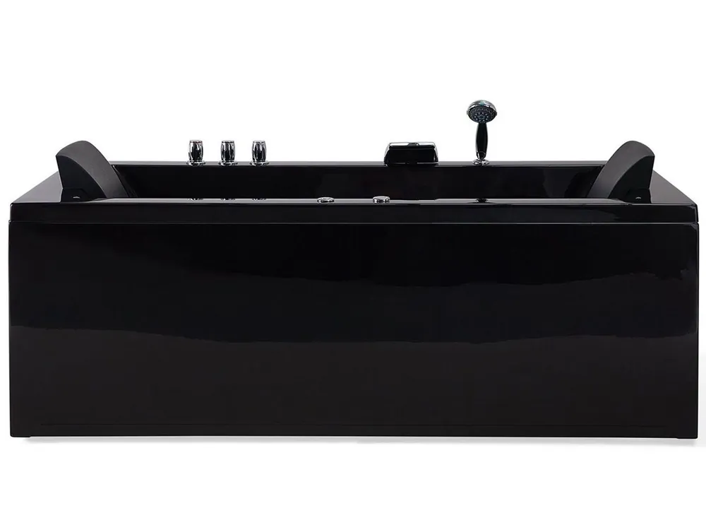 Bañera de hidromasaje LED esquinera VARADERO Izquierda 183 x 90 cm Blanco - Baño