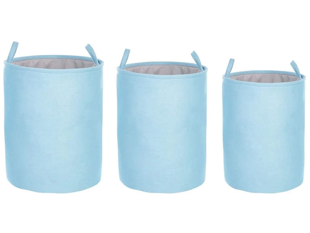 Conjunto de 3 cestas ARCHA Algodón Azul claro - Baño