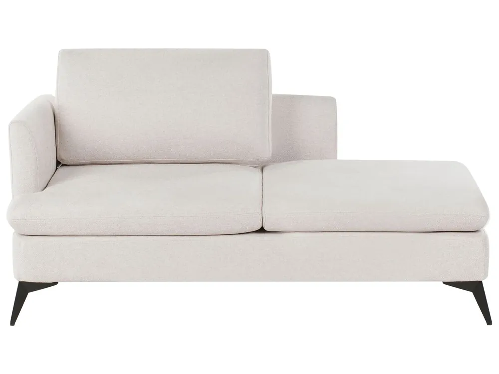 Chaise longue izquierdo SIEVOZ Tela Beige claro - Sofás sillones puffs