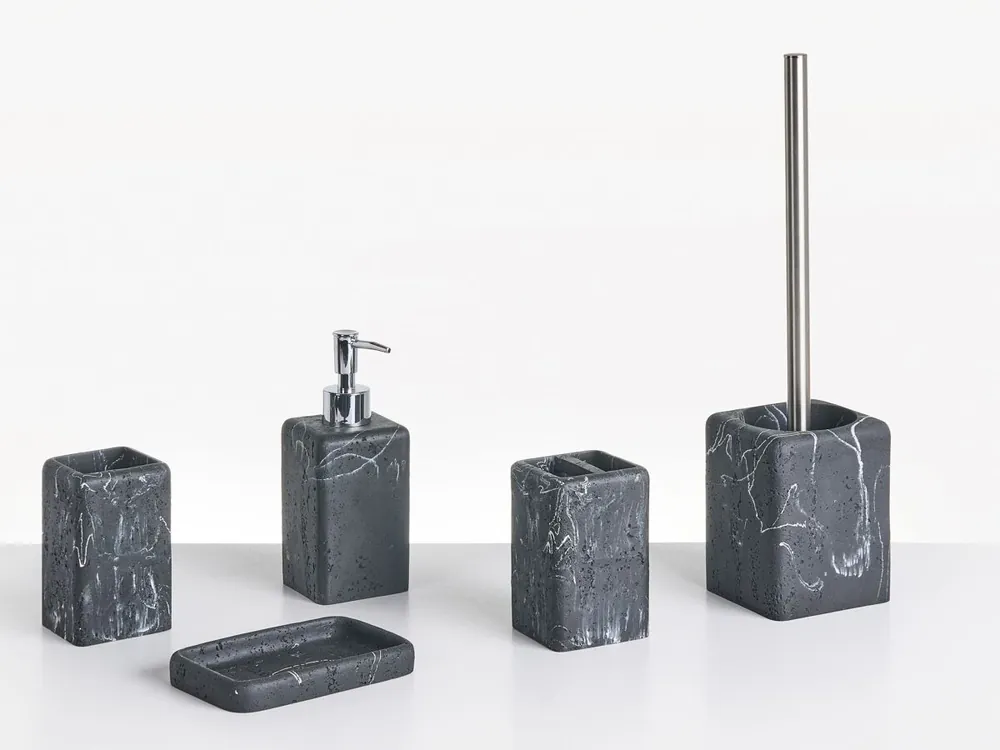Conjunto de 5 accesorios de baño VILCANOTA Mármol beige