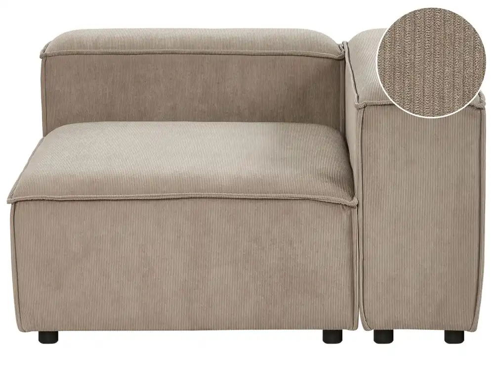 Módulo esquinero ARDAL Pana Gris pardo Izquierda - Sofás sillones puffs
