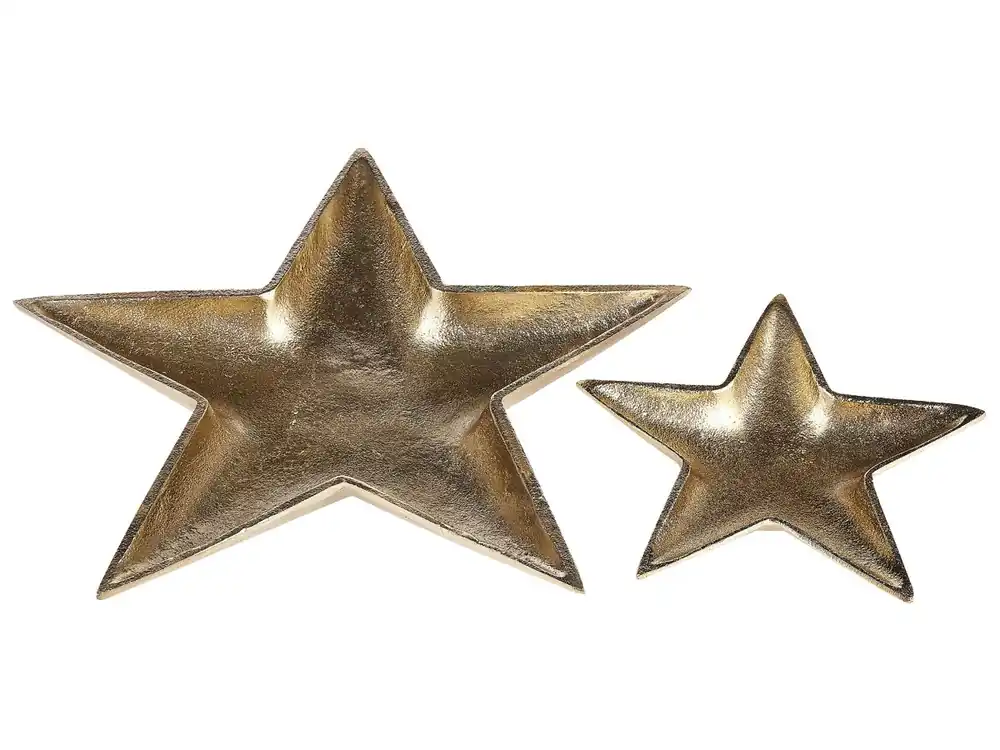 Conjunto de 2 vaciabolsillos Estrella BANTEN Metal Dorado - Cocina