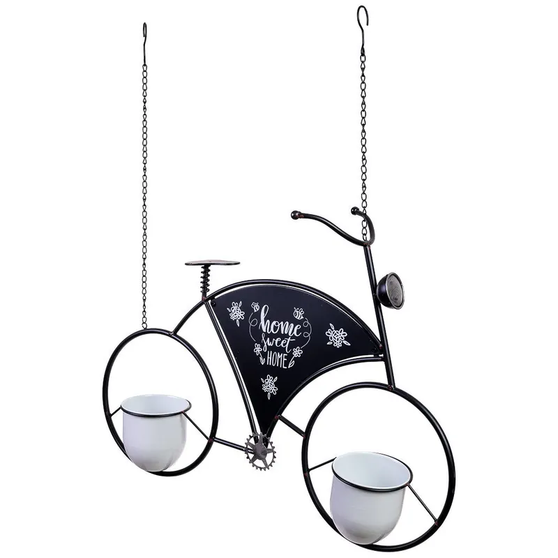 Bici decor de metal con dos cestos 85x22x98h cm - Decoración