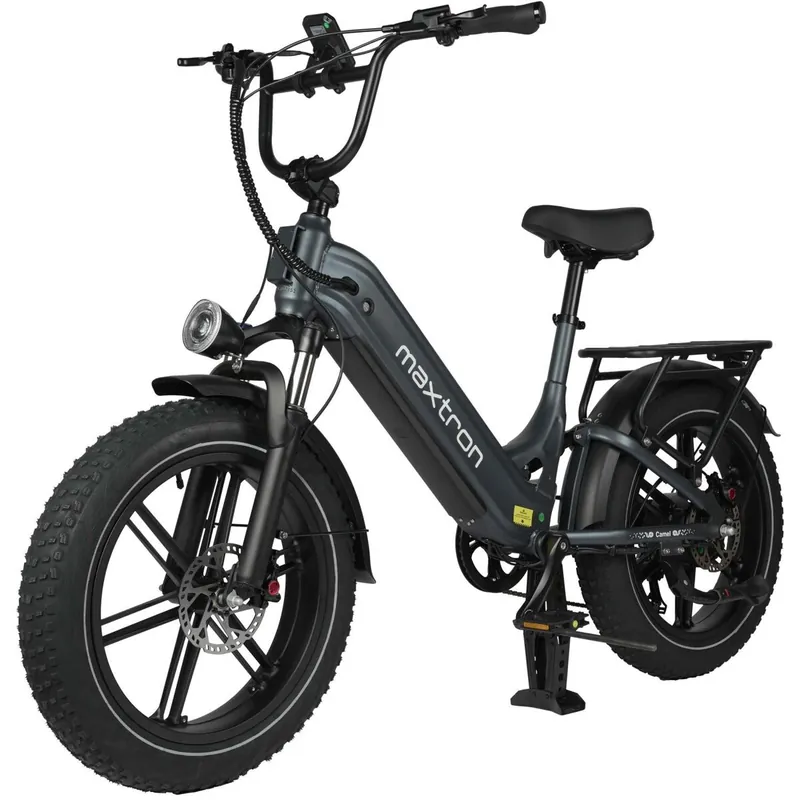 Bicicleta Eléctrica MAXTURN Camel - Motor 250W Batería 48V18AH 20" Frenos De Disco Hidráulicos - Gris