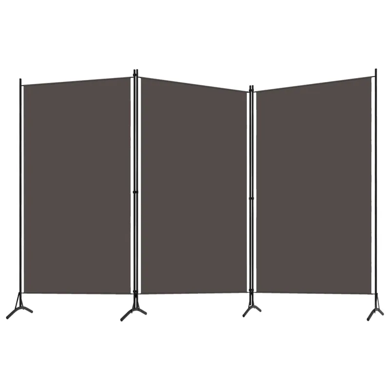 Biombo - Separador Divisor de 3 paneles gris antracita 260x180 cm